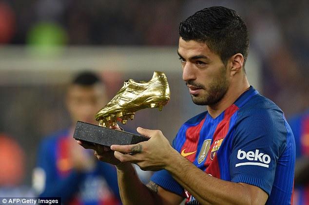 Luis Suarez was La Liga's top scorer with 40 goals in 2015-16 before Lionel Messi last year