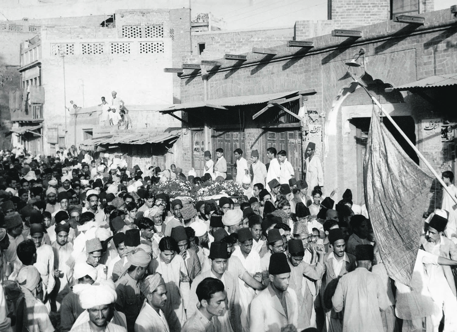 Allama Iqbal’s funeral procession making its way to his final resting place near the Badshahi Mosque. His health had begun to deteriorate in 1933, and his death in Lahore on April 21, 1938, brought the curtain down on what had been an amazing life on all counts. Two years after his death, when the historic Lahore Resolution was passed in March 1940, Quaid-i-Azam Mohammad Ali Jinnah remembered him thus: “Iqbal is no more amongst us, but had he been alive, he would have been happy to know that we did exactly what he wanted us to do.” Photo: The Allama Iqbal Collection.