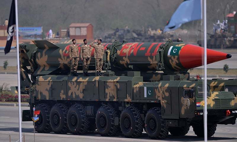 "Although we are aware of the designs of India, but did not increase the [allocation for] defence expenditures," said foreign minister. — AFP/File