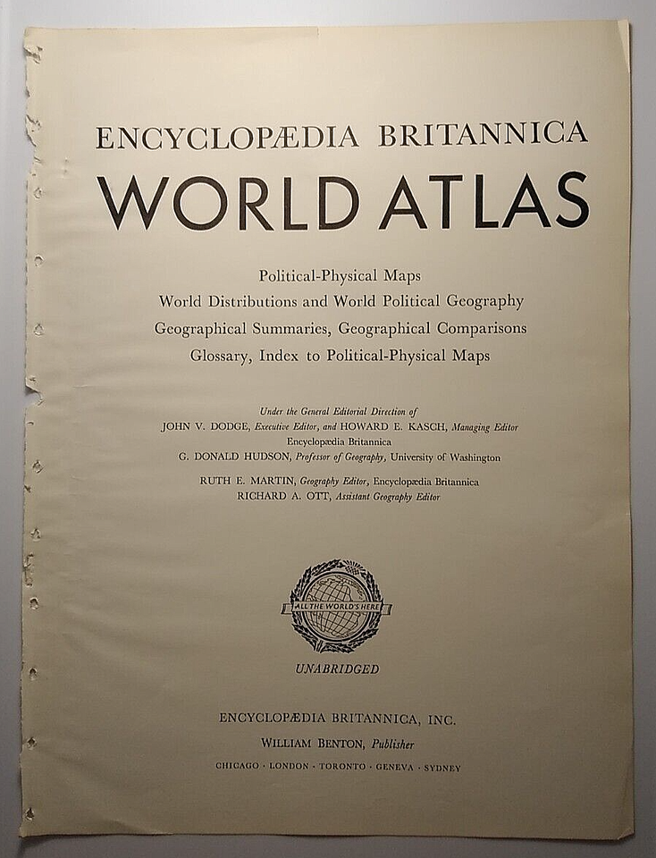 Vintage ALBERTA Atlas Map Print 1964 Encyclopedia Britannica World ...