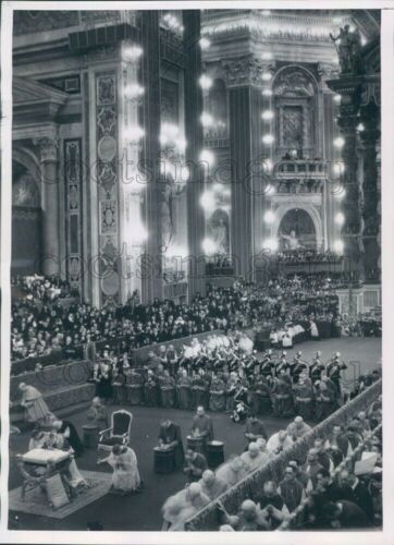 1947 Press Photo Pope Pius XII & Cardinals Beatification Ceremony 1940s ...