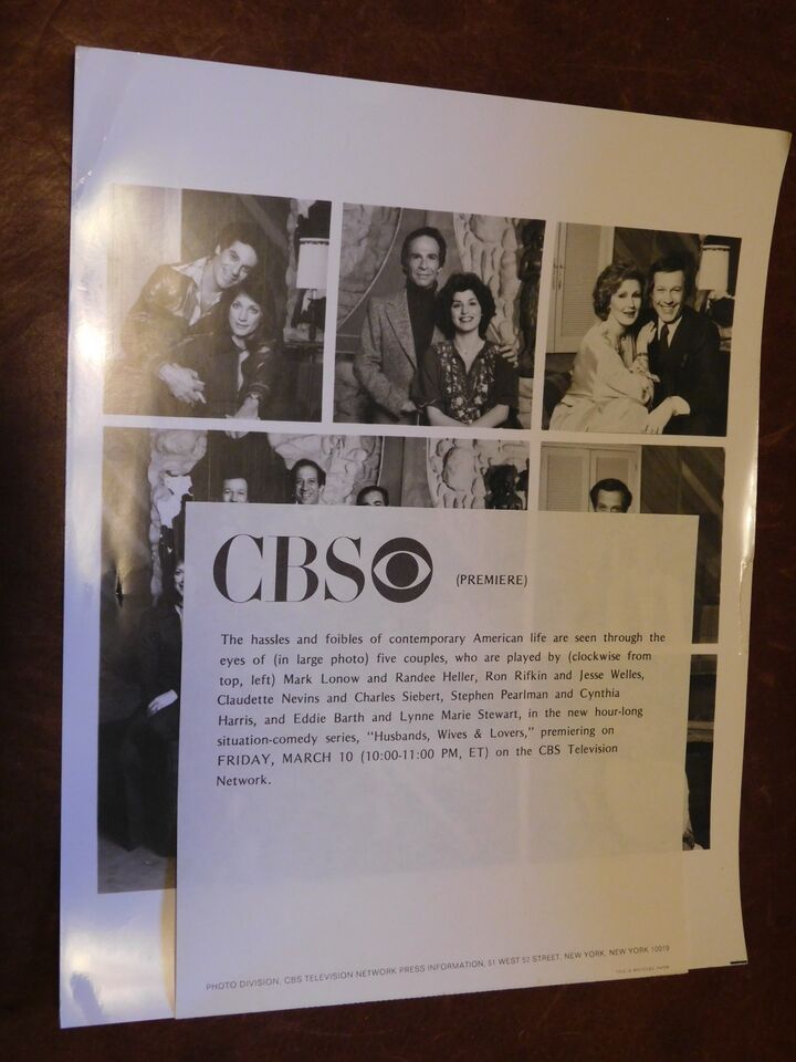 Mark Lonow, Randee Heller, Ron Rifkin Husbands Wives & Lovers CBS Promo ...