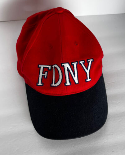 FDNY New York Fire Department Red Baseball Cap Ha… - image 1