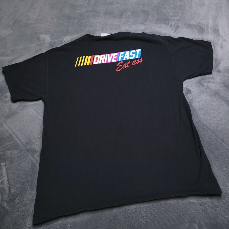 Drive Fast Eat Ass Funny Dark Humor Large Shirt Old Row 69 Pocket ...