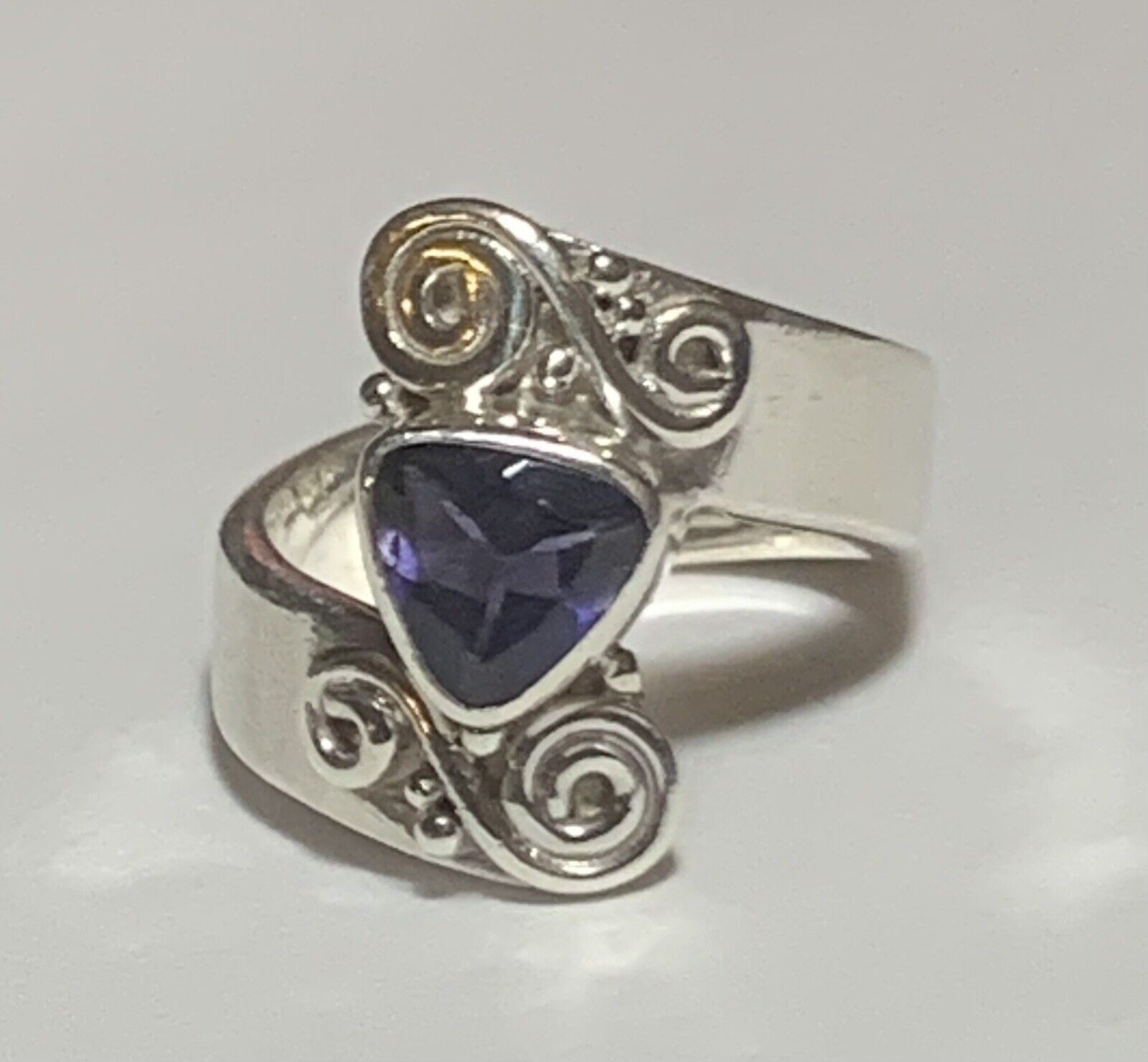 Vintage SAJEN Sterling Silver 925 Amethyst Ring S… - image 1