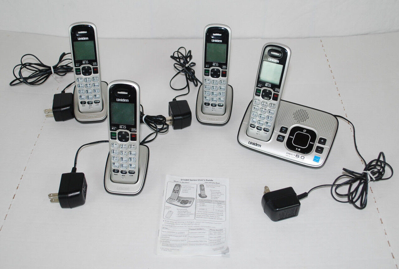 Uniden D1680 Cordless Telephone Digital Answering System DECT 6.0 ...