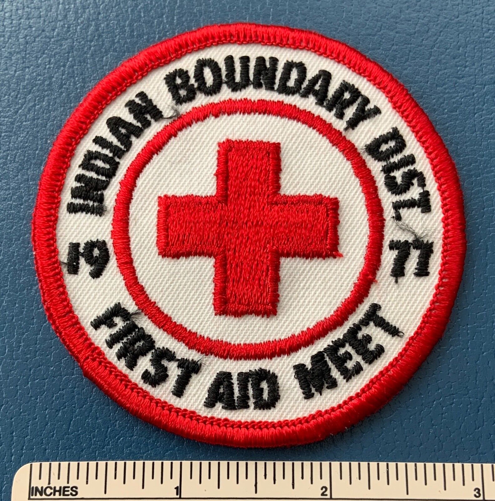 Vintage INDIAN BOUNDARY DISTRICT First Aid Meet Boy Scout PATCH BSA DP ...