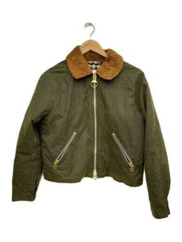 Barbour/collar boa oiled jacket/34/cotton/khaki// - image 1