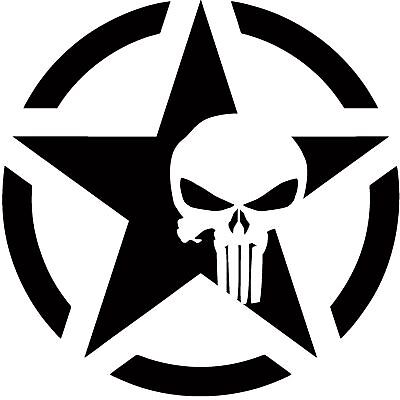 The Punisher Skull Decal Vinyl Sticker Punisher Star Any Size | eBay