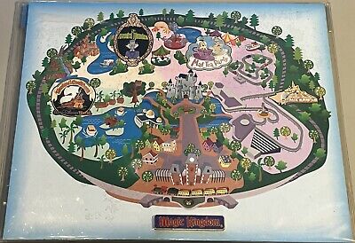 Vintage 2001 Walt Disney World Magic Kingdom Park Map & 2