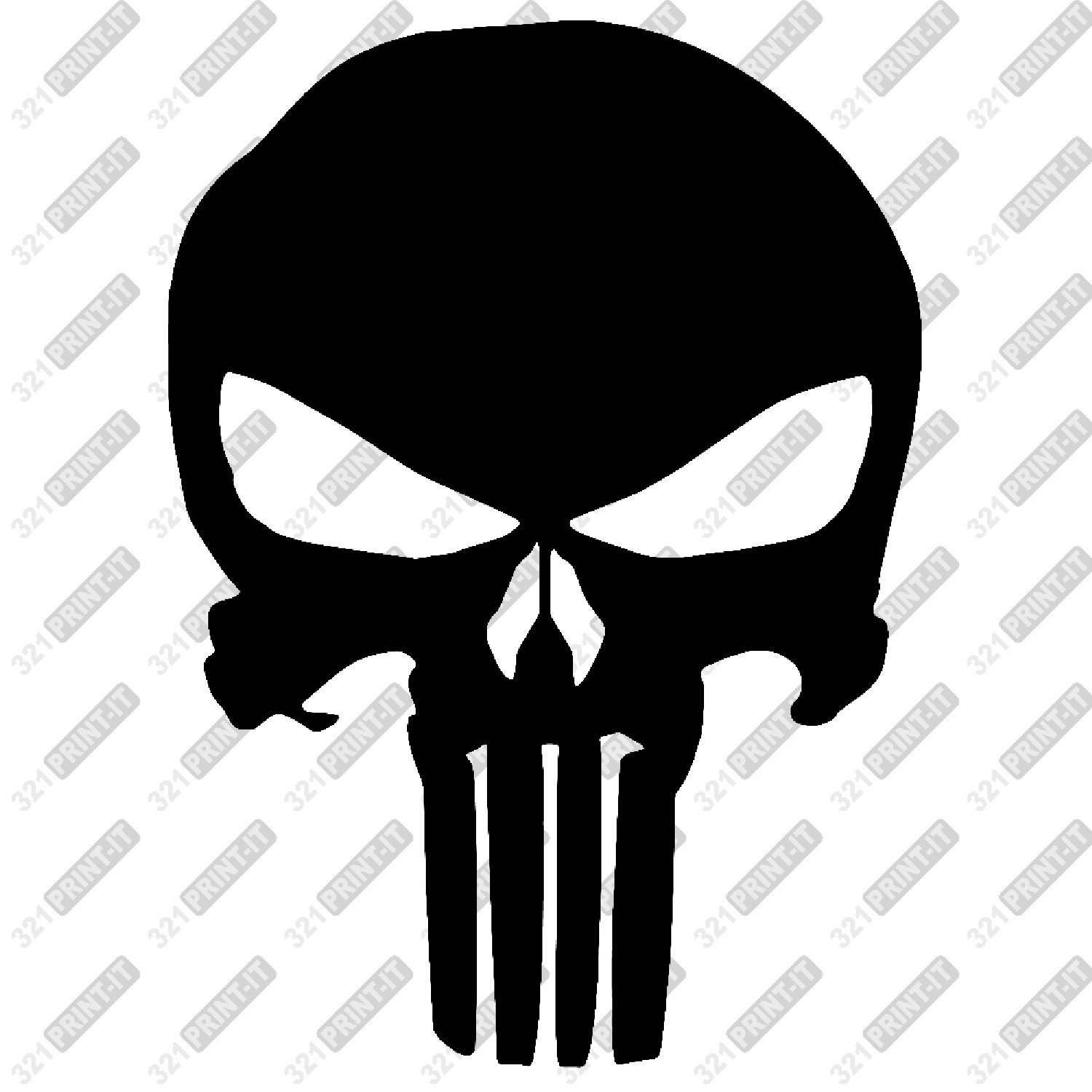 Printable Punisher Skull Stencil