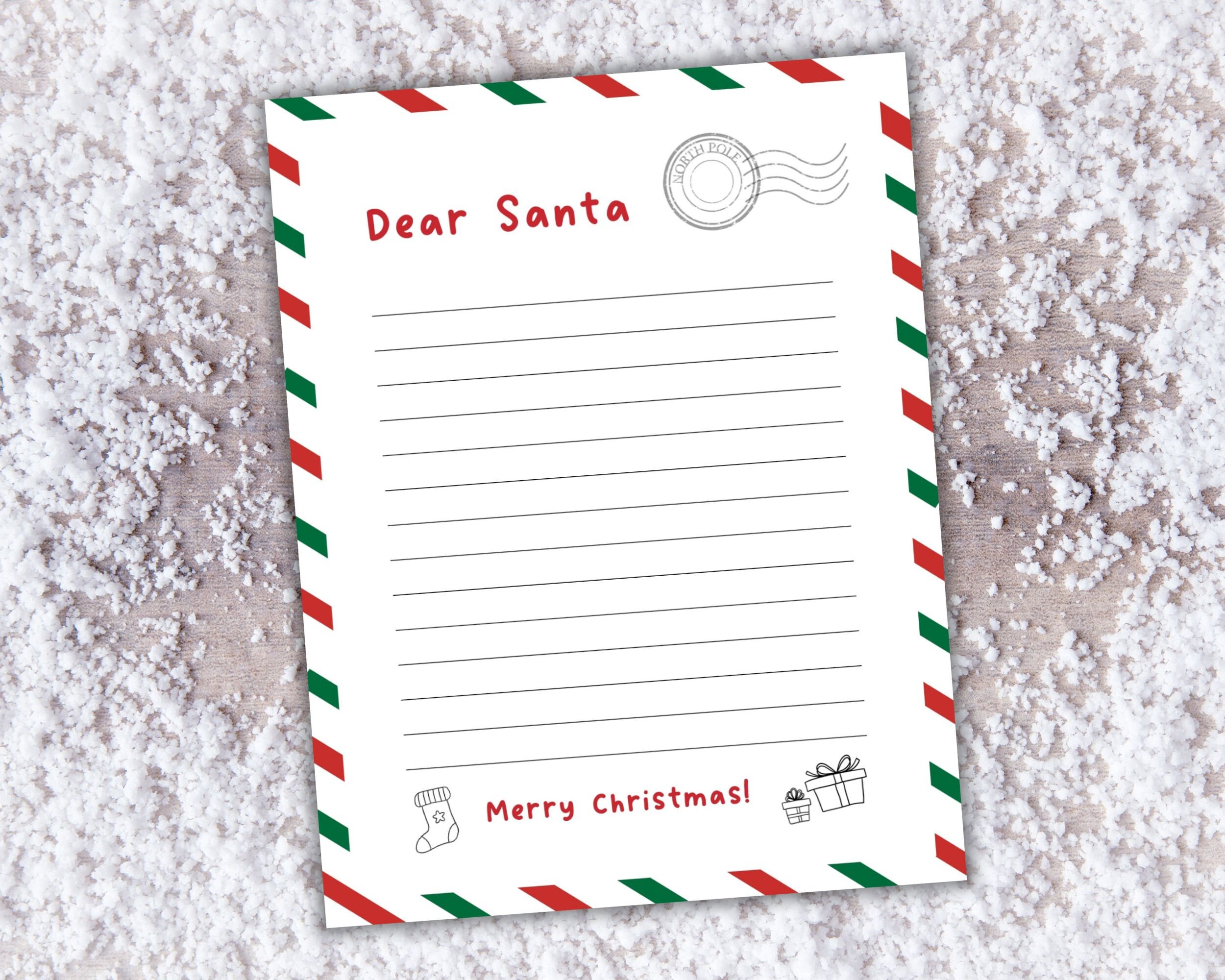 Letter to Santa, Kids Letter to Santa, Kids Christmas Wishlist, Letter ...