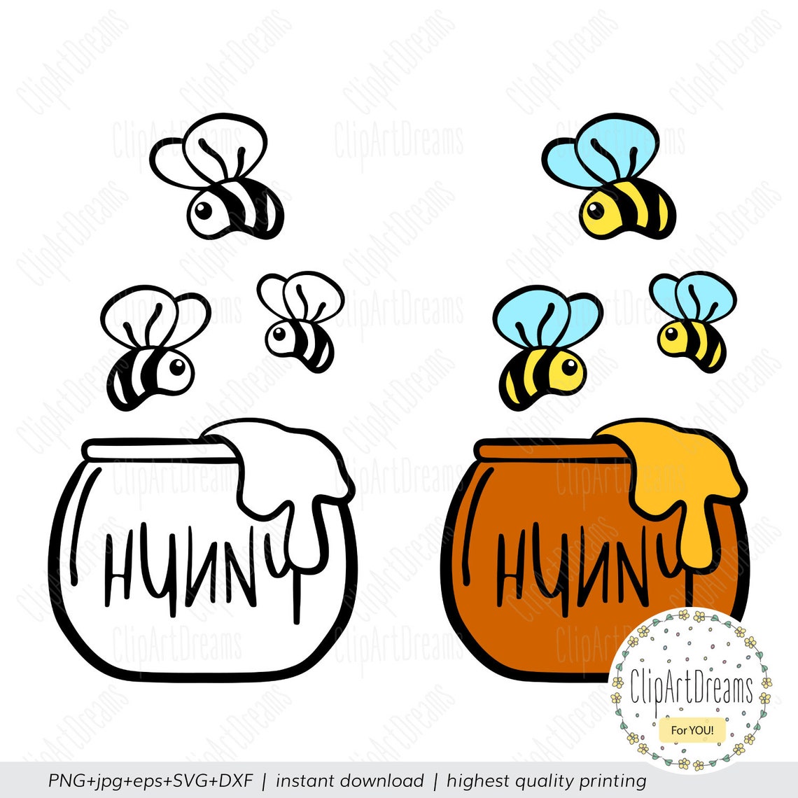 Bee svg Honey Pot svg Winnie the Pooh SVG Hunny Winnie the | Etsy