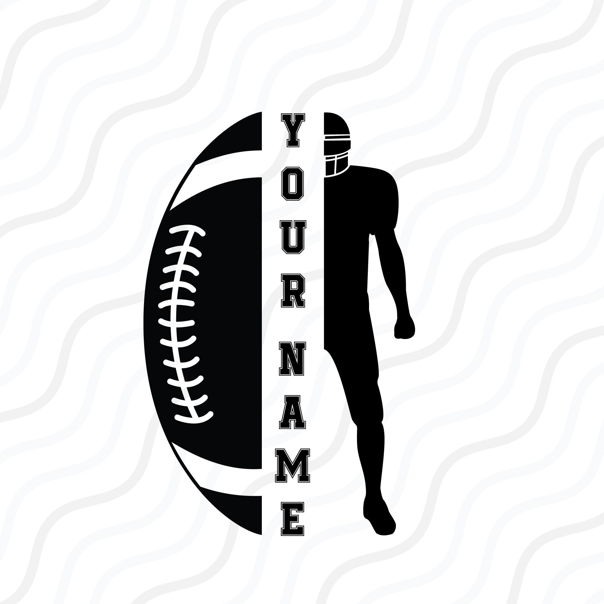 Back Of Football Player SVG