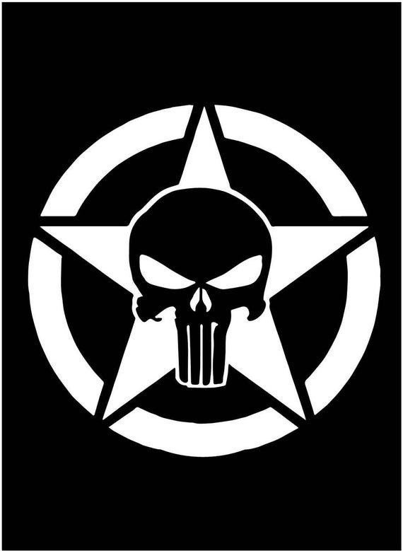 Punisher Skull American Patriot Police window sticker decal | Etsy