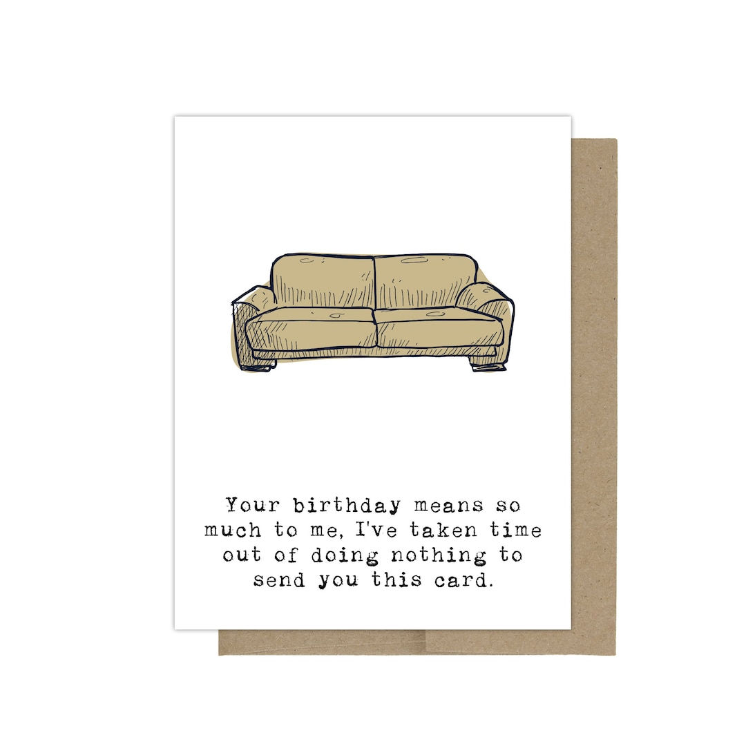 Lazy Birthday Card Funny Birthday Card Friend Card Bday - Etsy