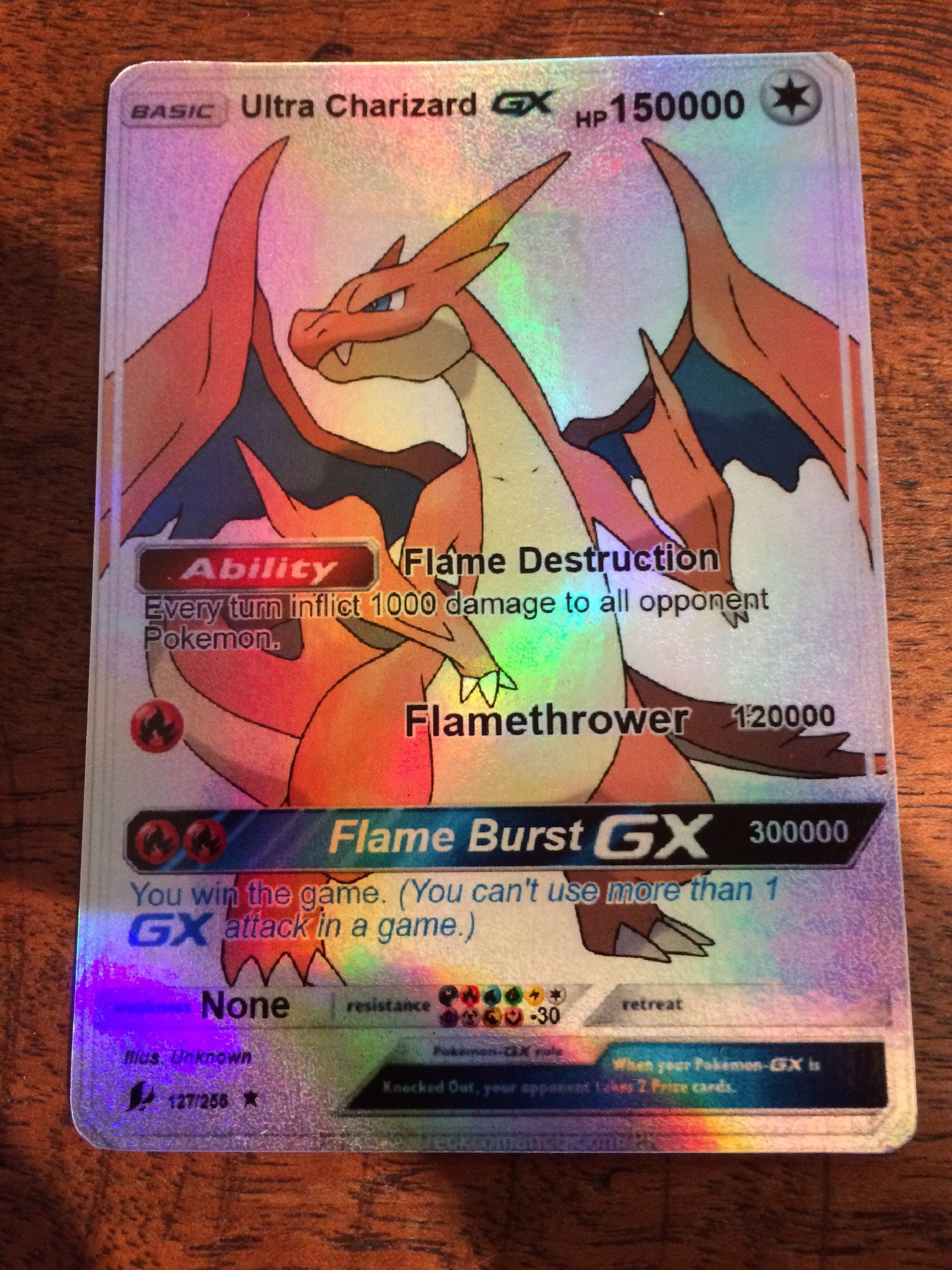 Mega Charizard Ex Gx Pokemon Orica Proxy Card Rare Pokemon Cards ...