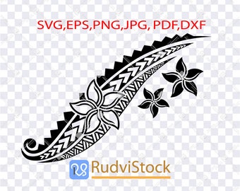 Art & Collectibles Floral Design Polynesian Svg Svg Files for Cricut ...