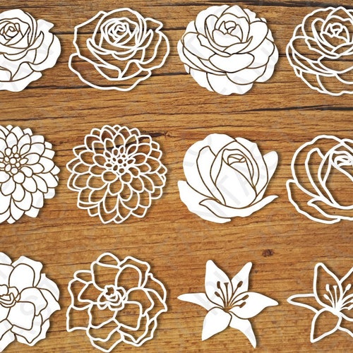 Flower Svg Bundle for Cricut and Silhouette Flowers Svg - Etsy