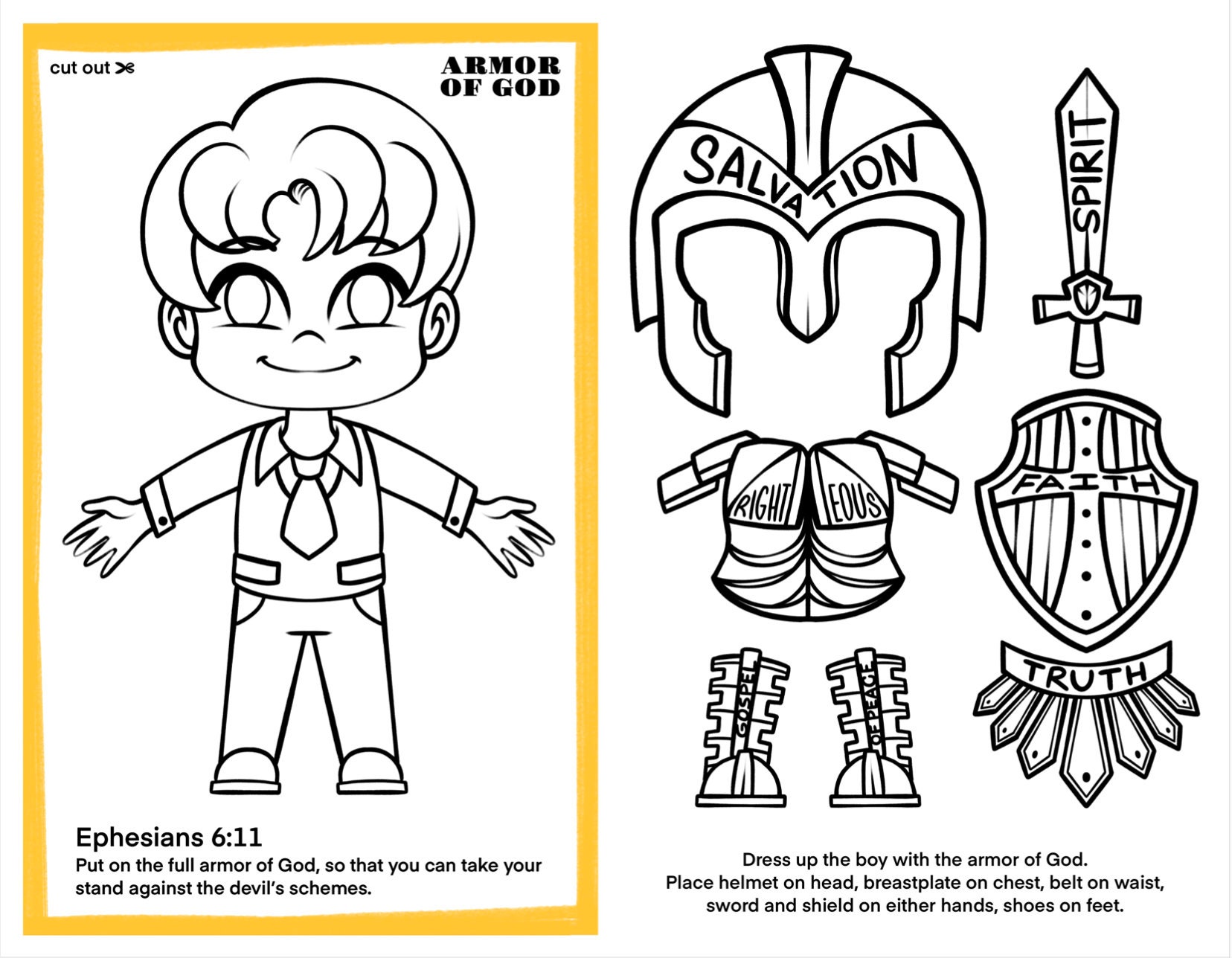 Armor Of God Printable Craft