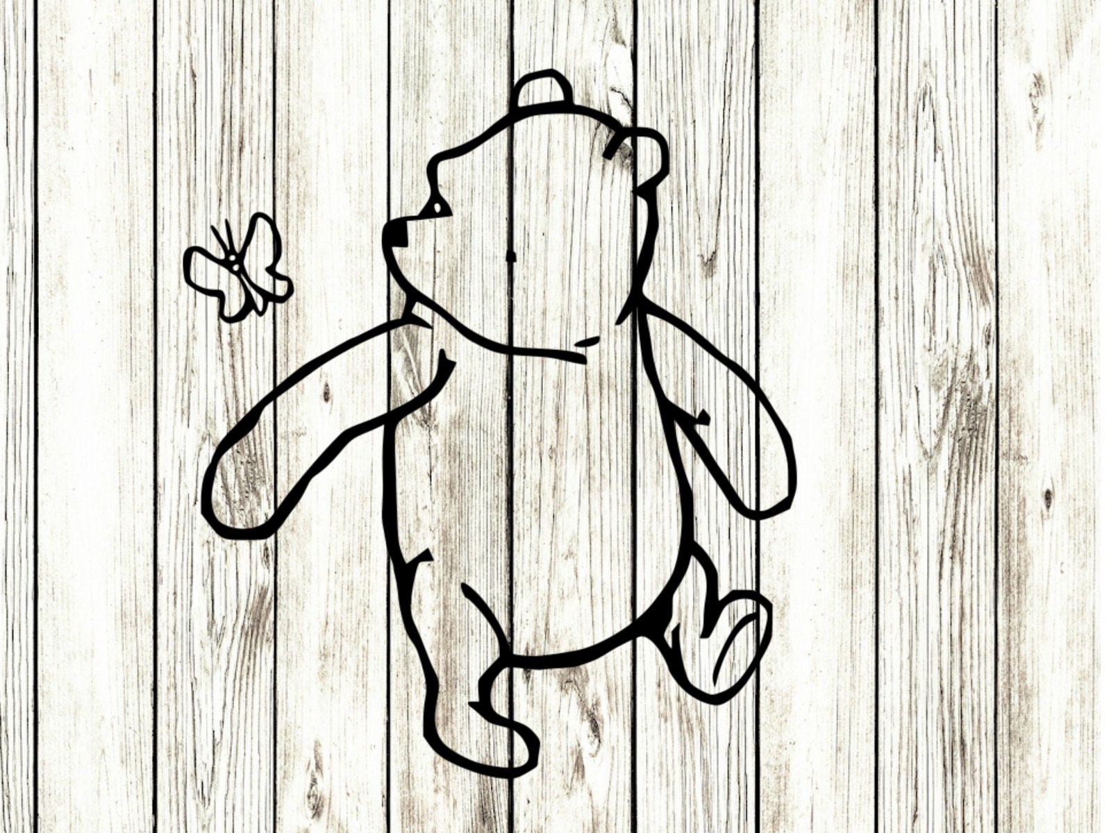 Classic Winnie the pooh svg winnie the pooh clipart outline | Etsy