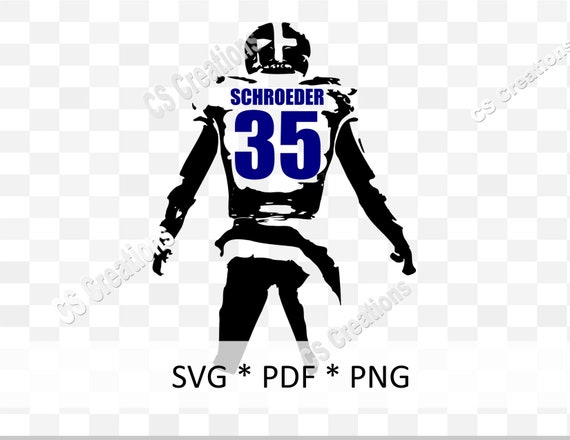 Back Of Football Player SVG