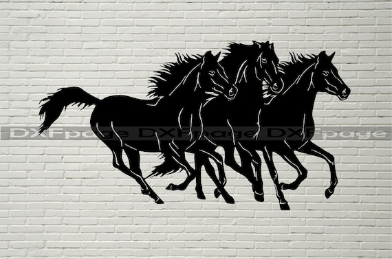 Format .dxf Horse animal Vector vinyl CNC cutting file Cricut- DXF SVG ...