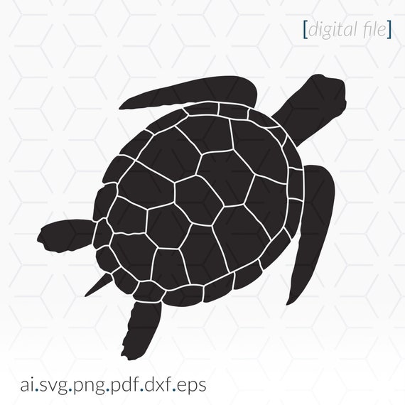 Sea Turtle SVG File for Cutting Machines Turtle Silhouette - Etsy