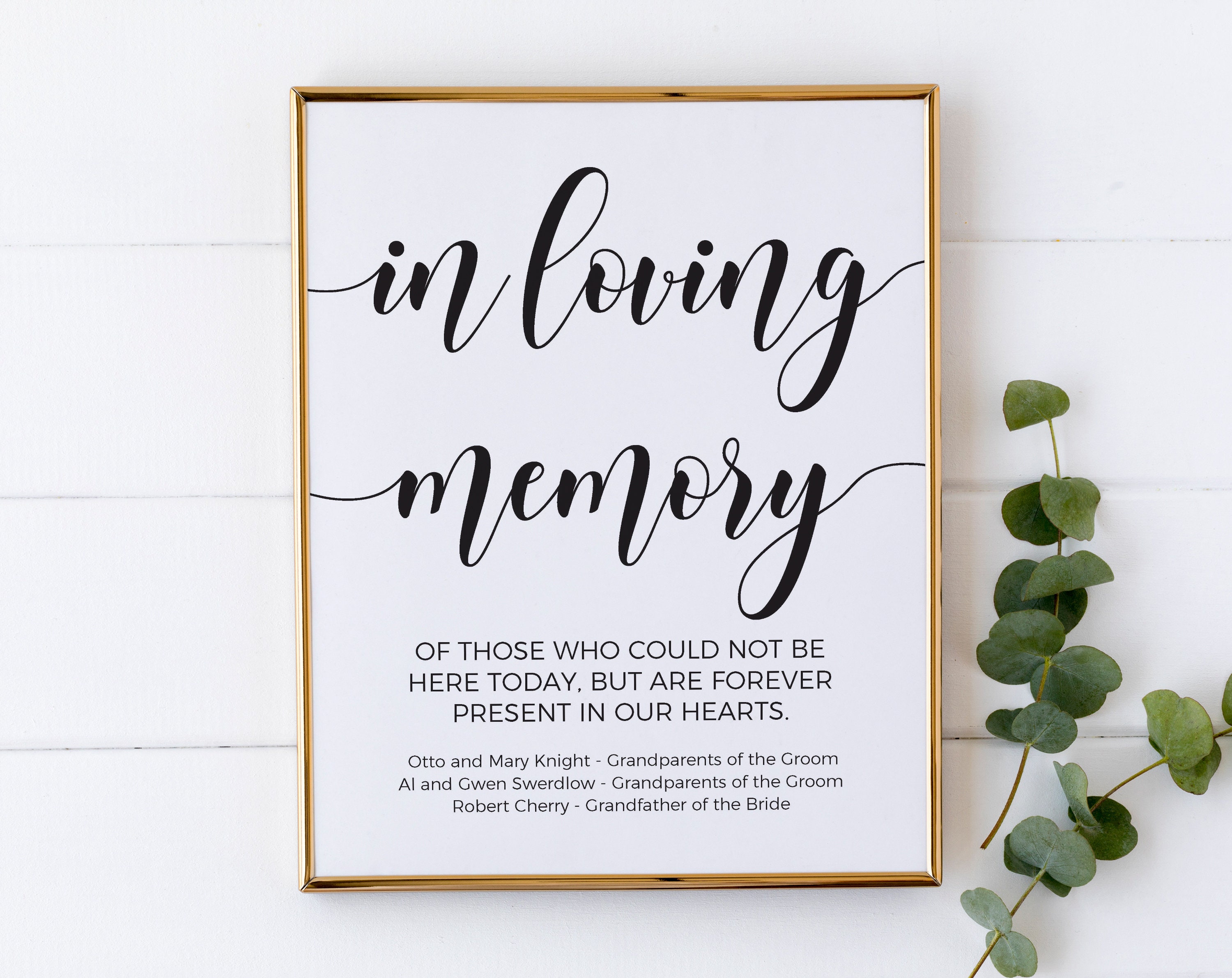 Editable In Loving Memory Template