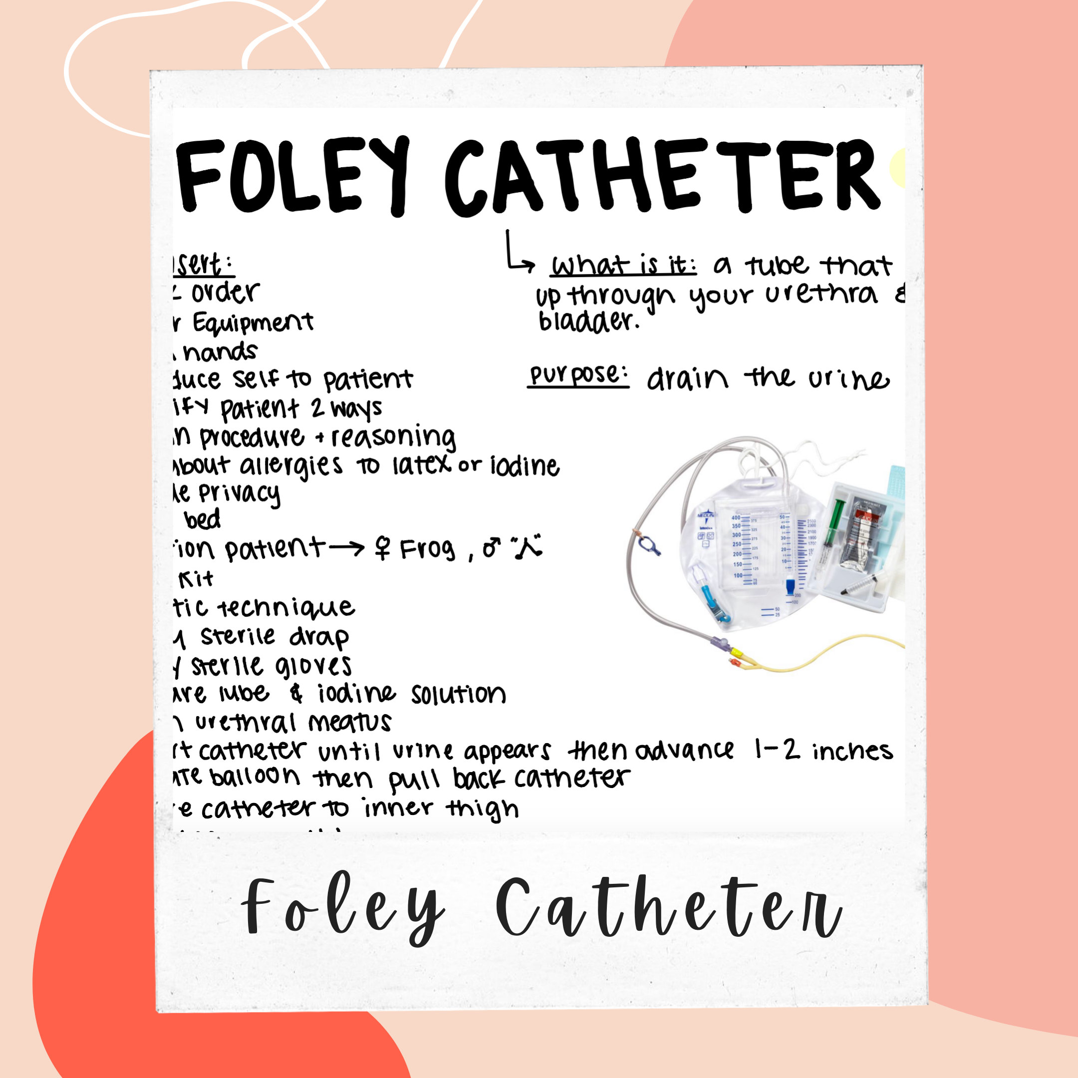 Foley Catheter Nursing Skill Template