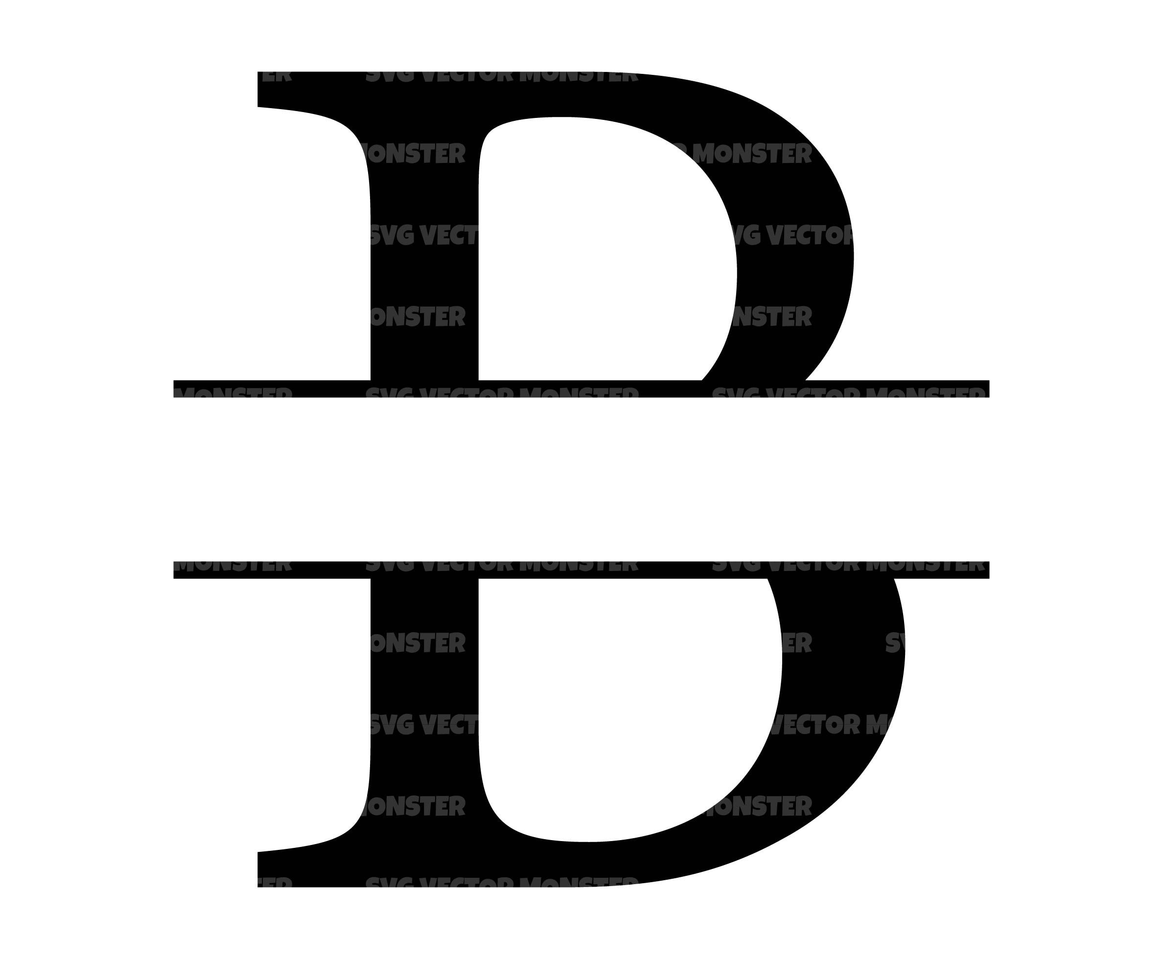 Split Letter B SVG