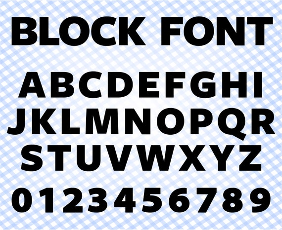 Block Font SVG