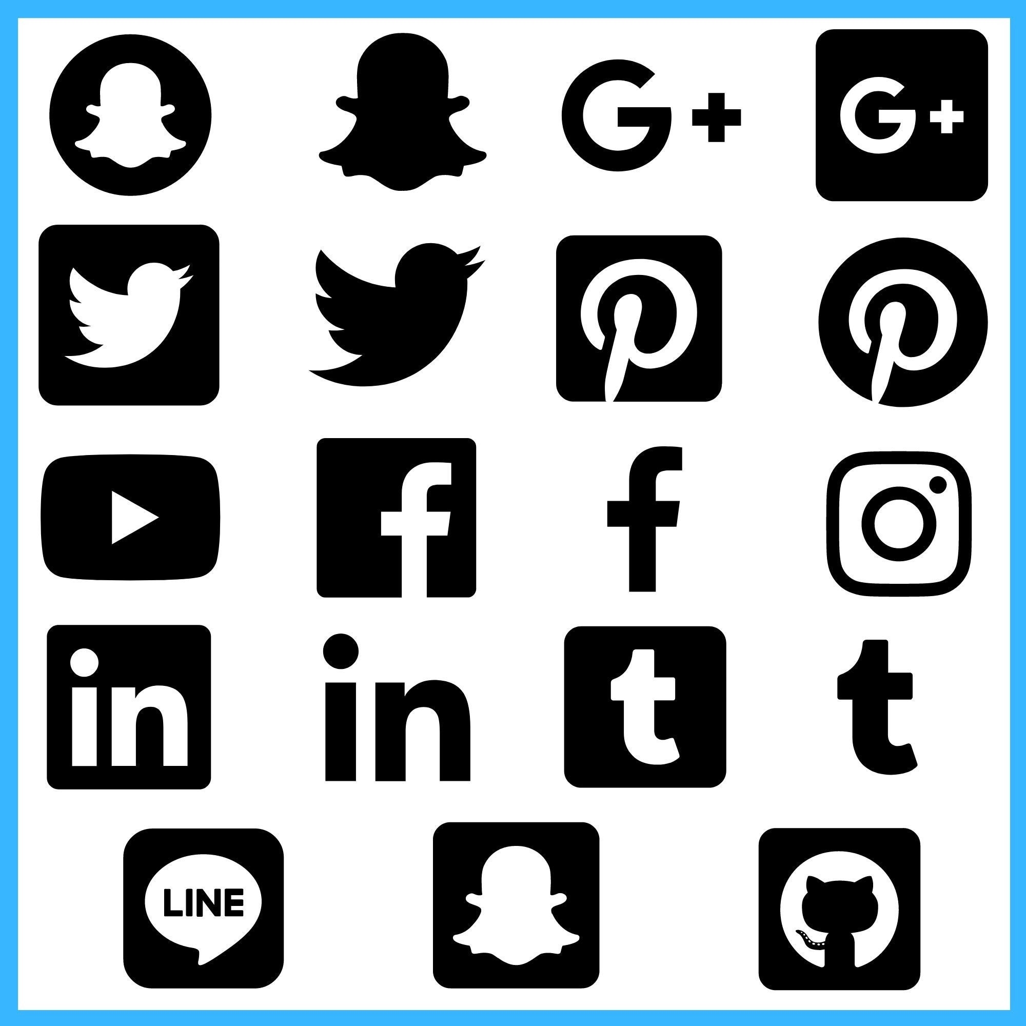 Social media icons svg download - purpleaca