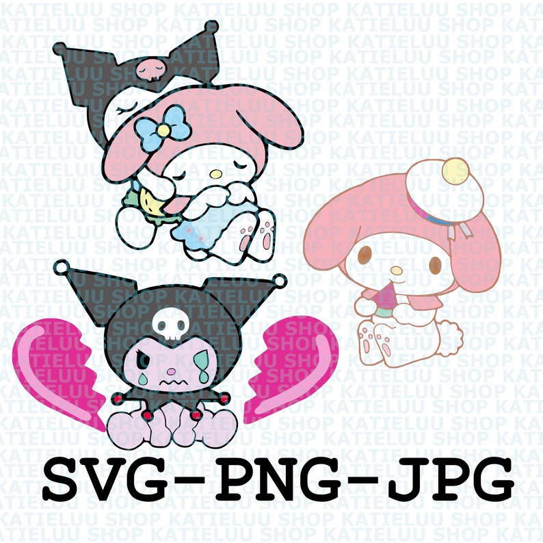 My Melody And Kuromi SVG