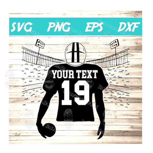 Football Players Back Svg - Etsy