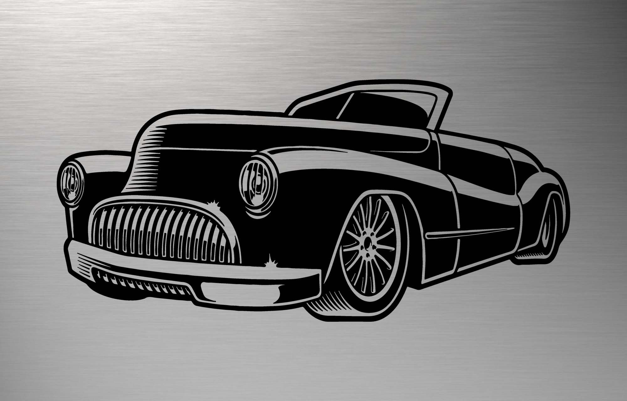 Old Car Silhouette SVG