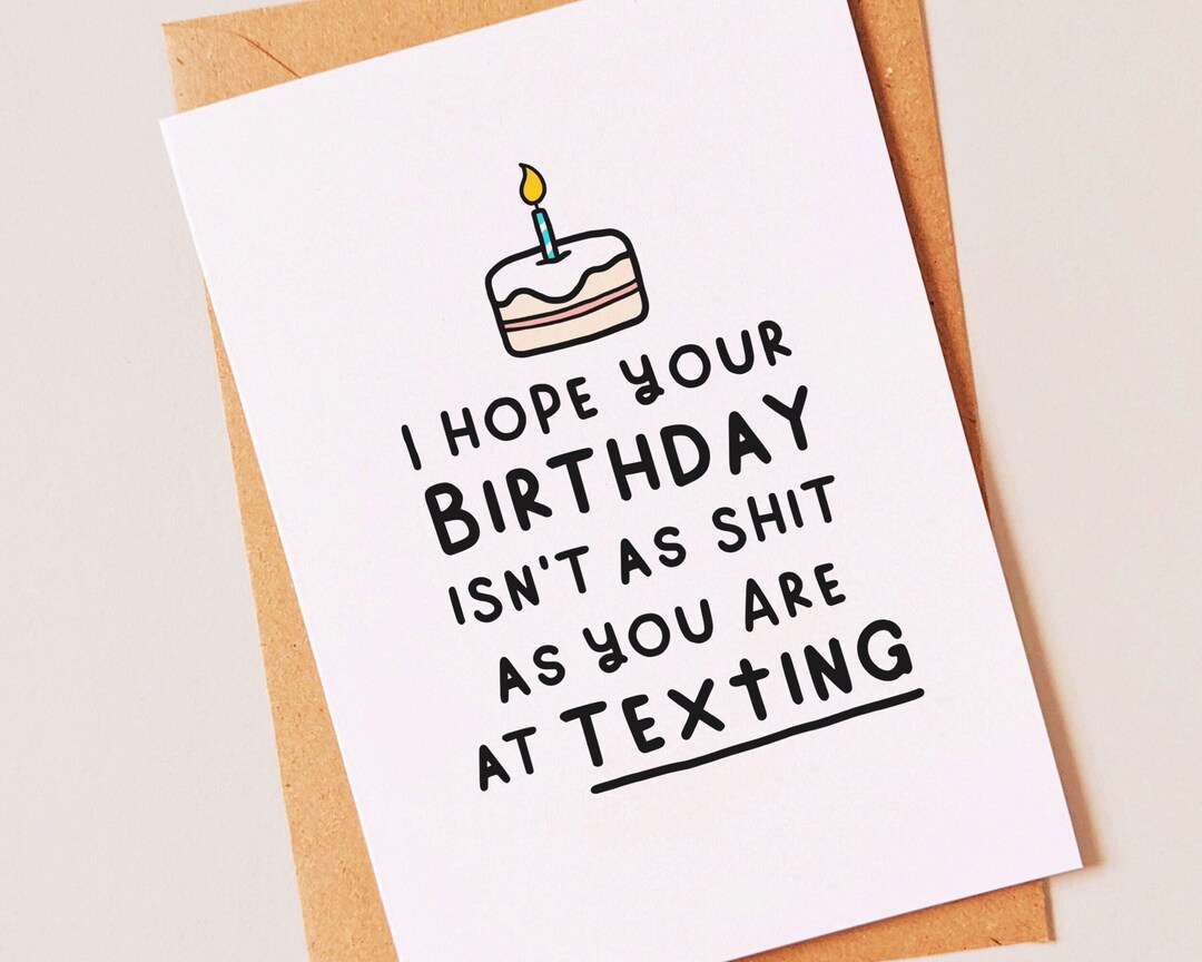 Rude and Funny Birthday Card for a Best Friend Brother - Etsy