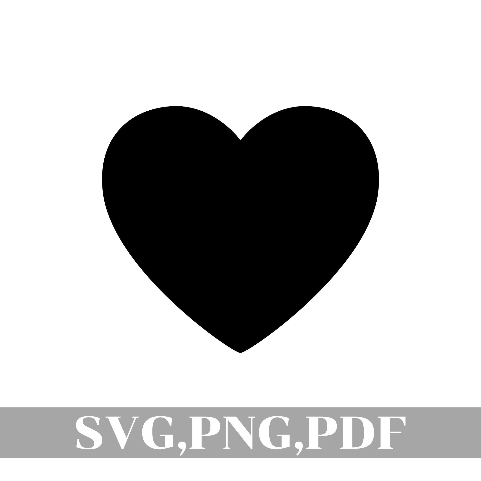 Heart Shape Svg Heart Cricut Cutting Files Easy Vector Svg Etsy Uk | My ...