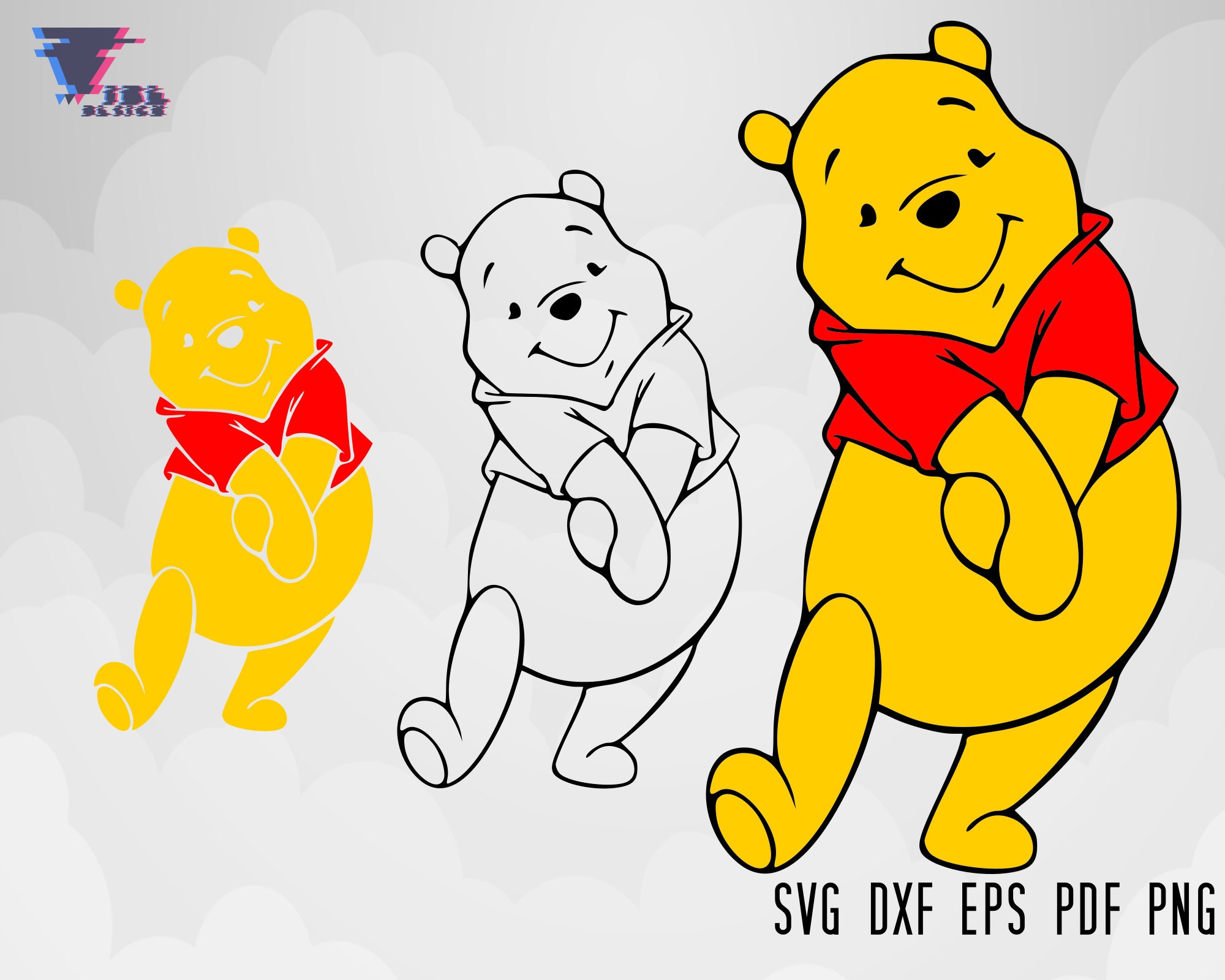 Winnie The Pooh Svg Winnie Svg Pooh Bear Svg Bear Svg | Etsy