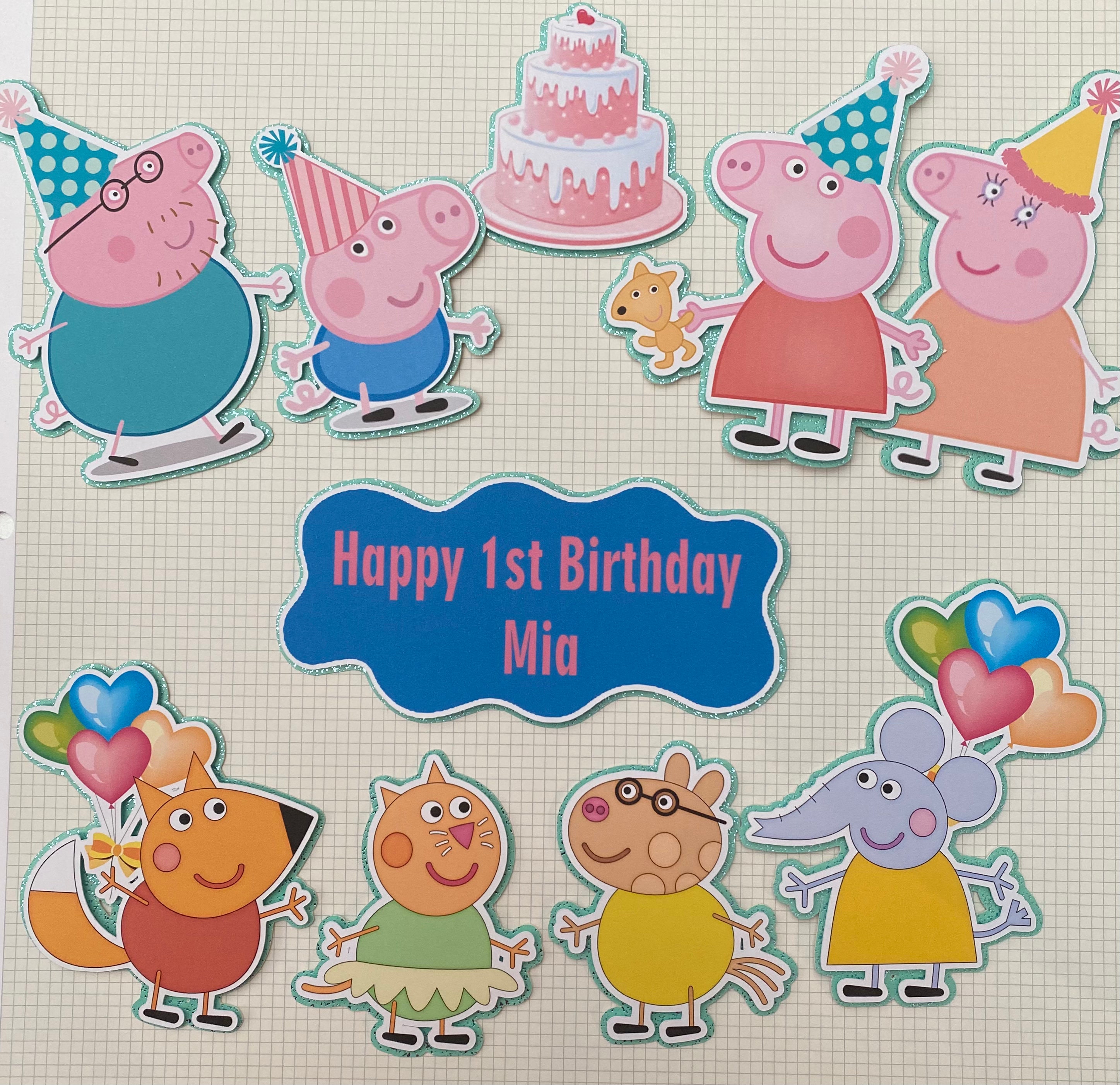 Peppa Pig Cake Topper Template