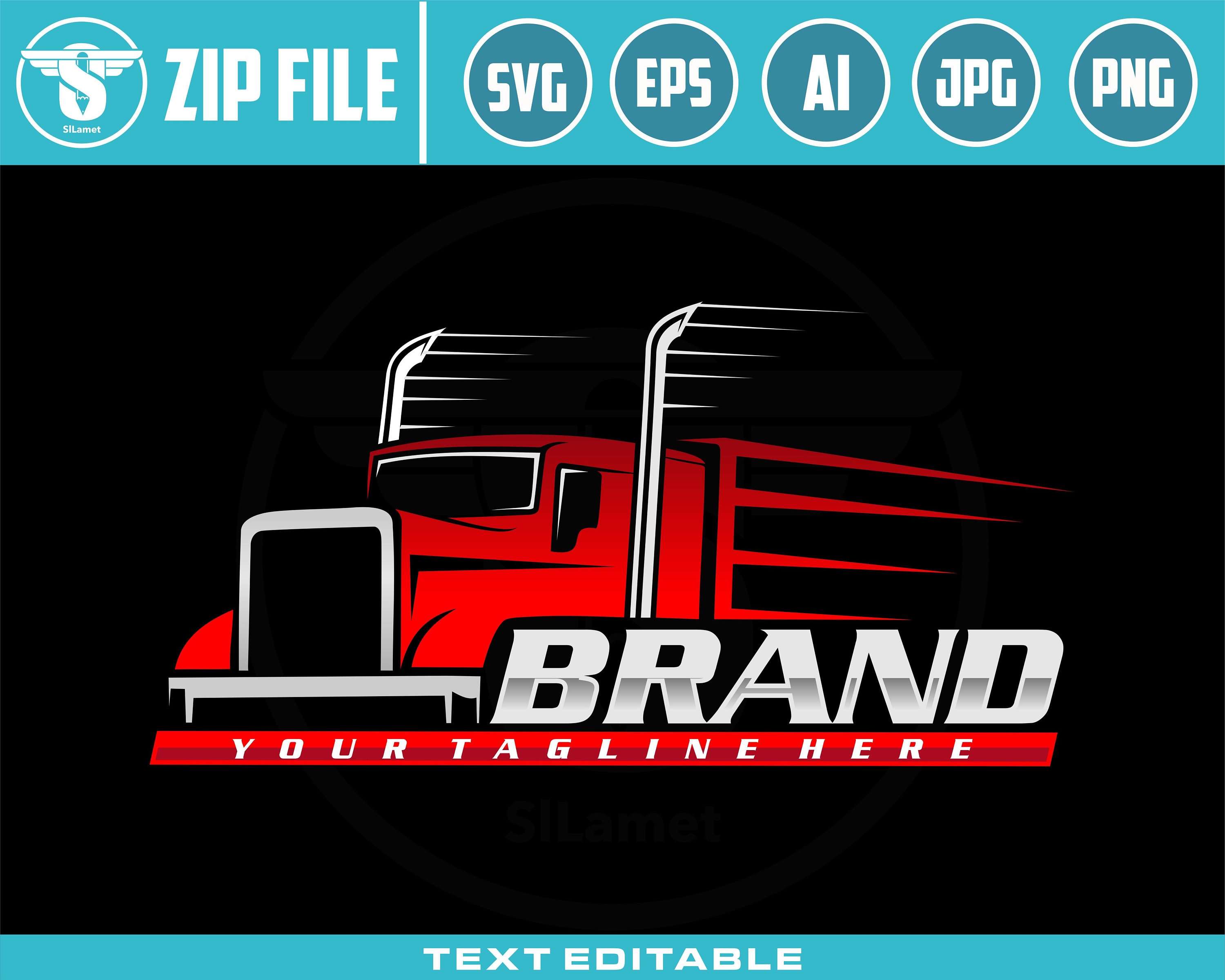 Trucking logo svg, truck logo svg, semi truck logo, truck trailer logo ...