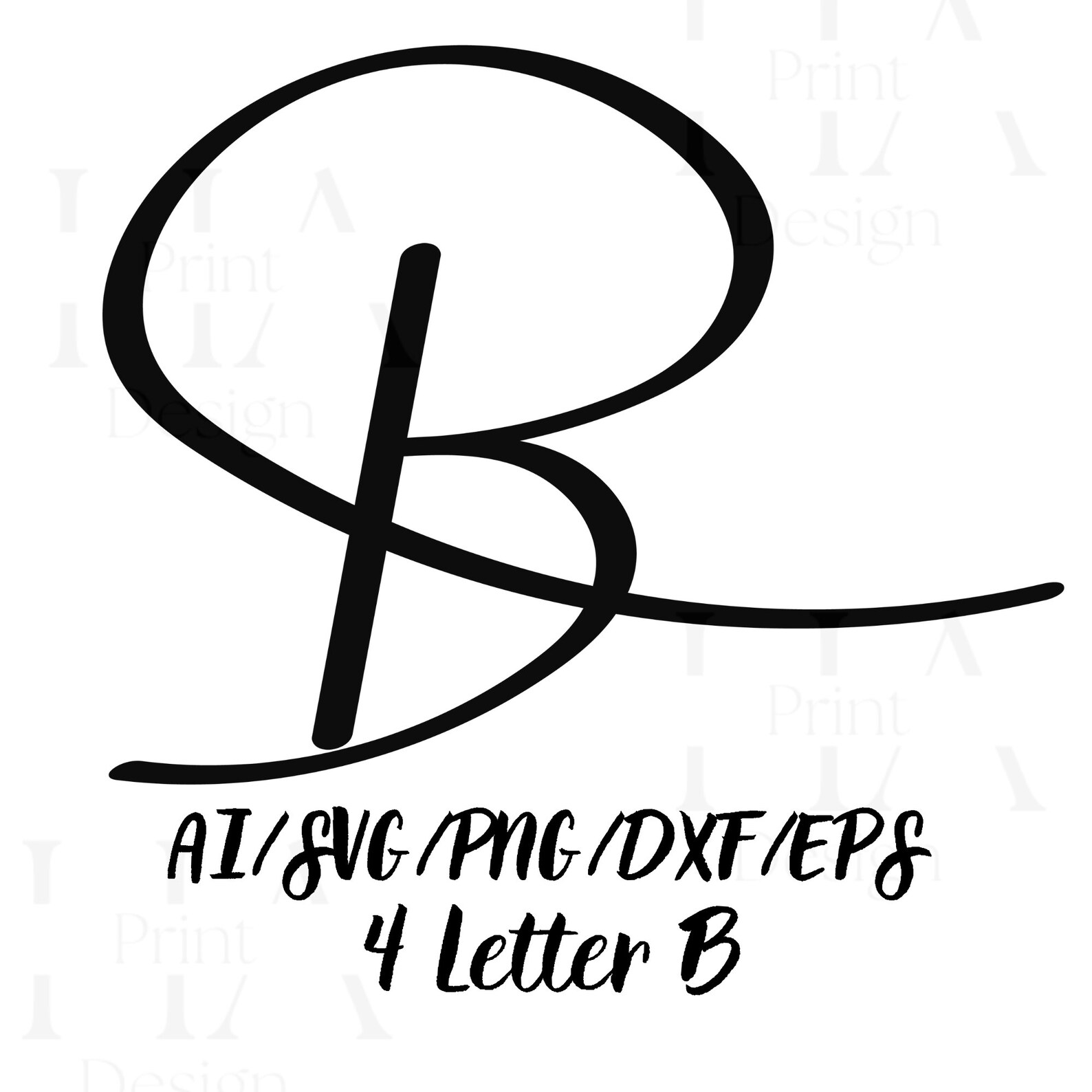 4 Letter B SVG Alphabet SVG Typography SVG Plotter - Etsy