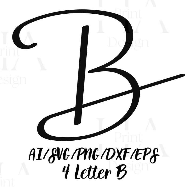 4 Letter B SVG Alphabet SVG Typography SVG Plotter - Etsy