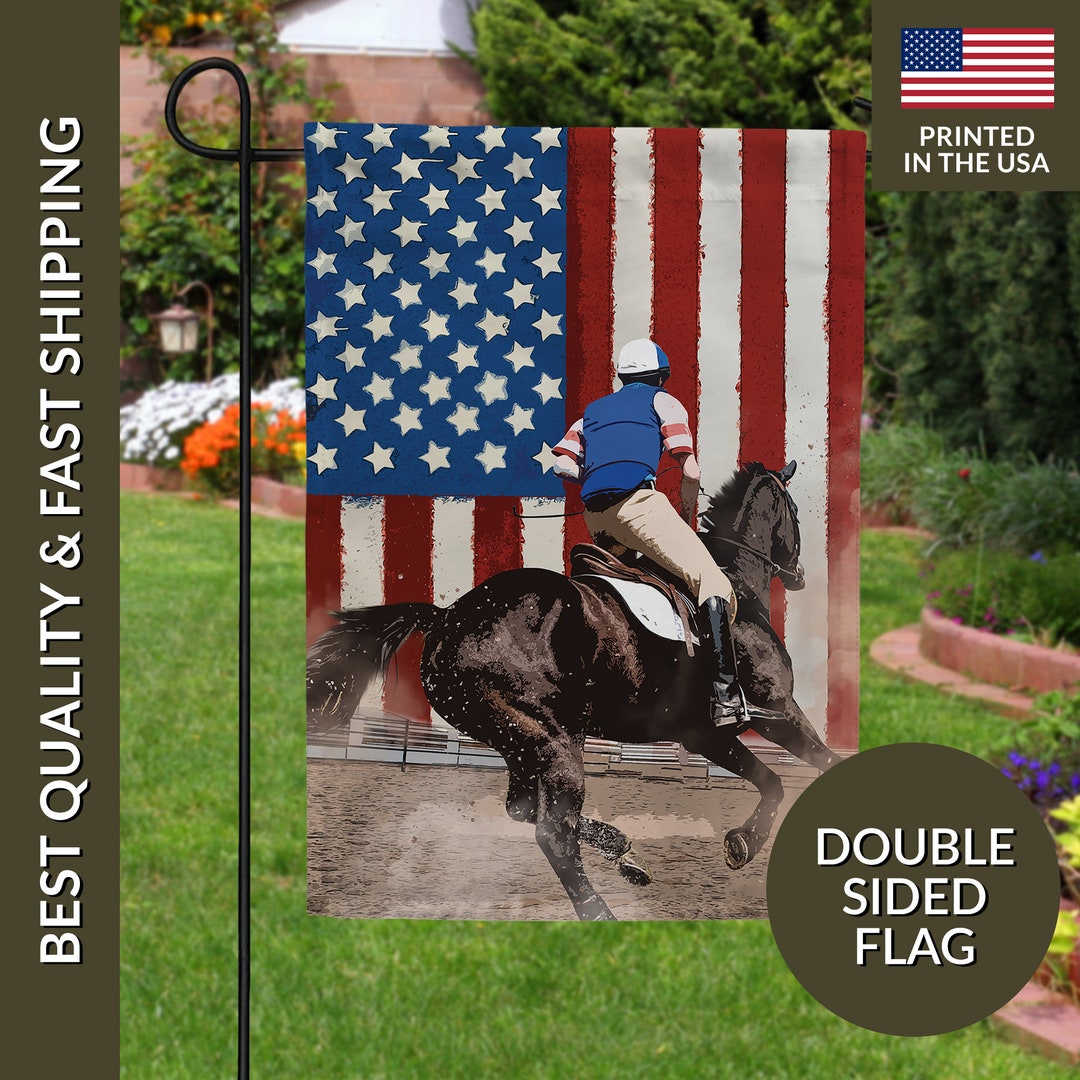 American Equestrian Garden Flag, American Equestrian Flag, US ...