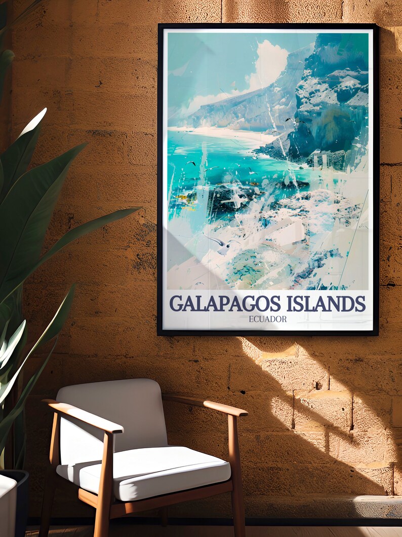 Galapagos Islands Travel Print Tortuga Bay Travel Posters Española ...