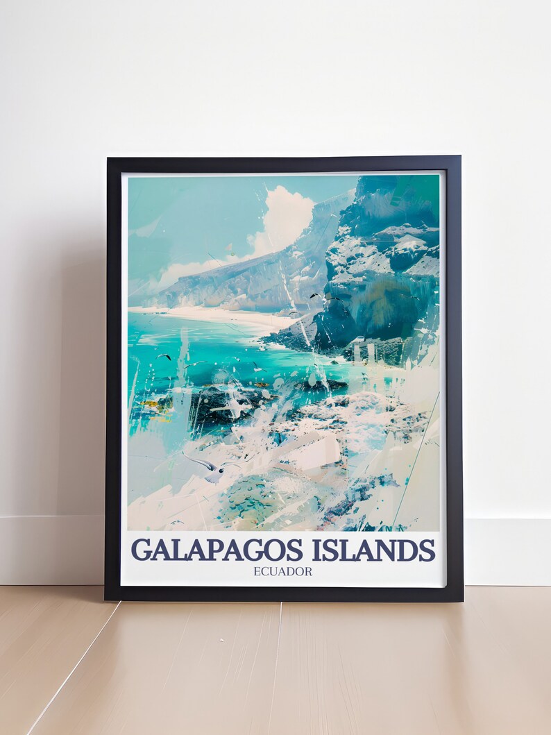 Galapagos Islands Travel Print Tortuga Bay Travel Posters Española ...