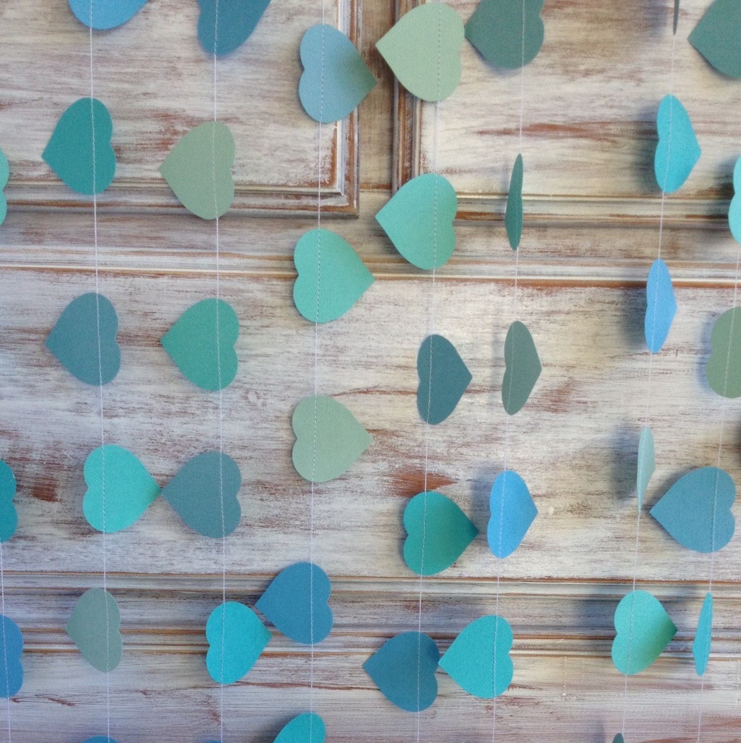 10 Metres Tropical Collection Ocean Aqua Azure Blue Heart Etsy