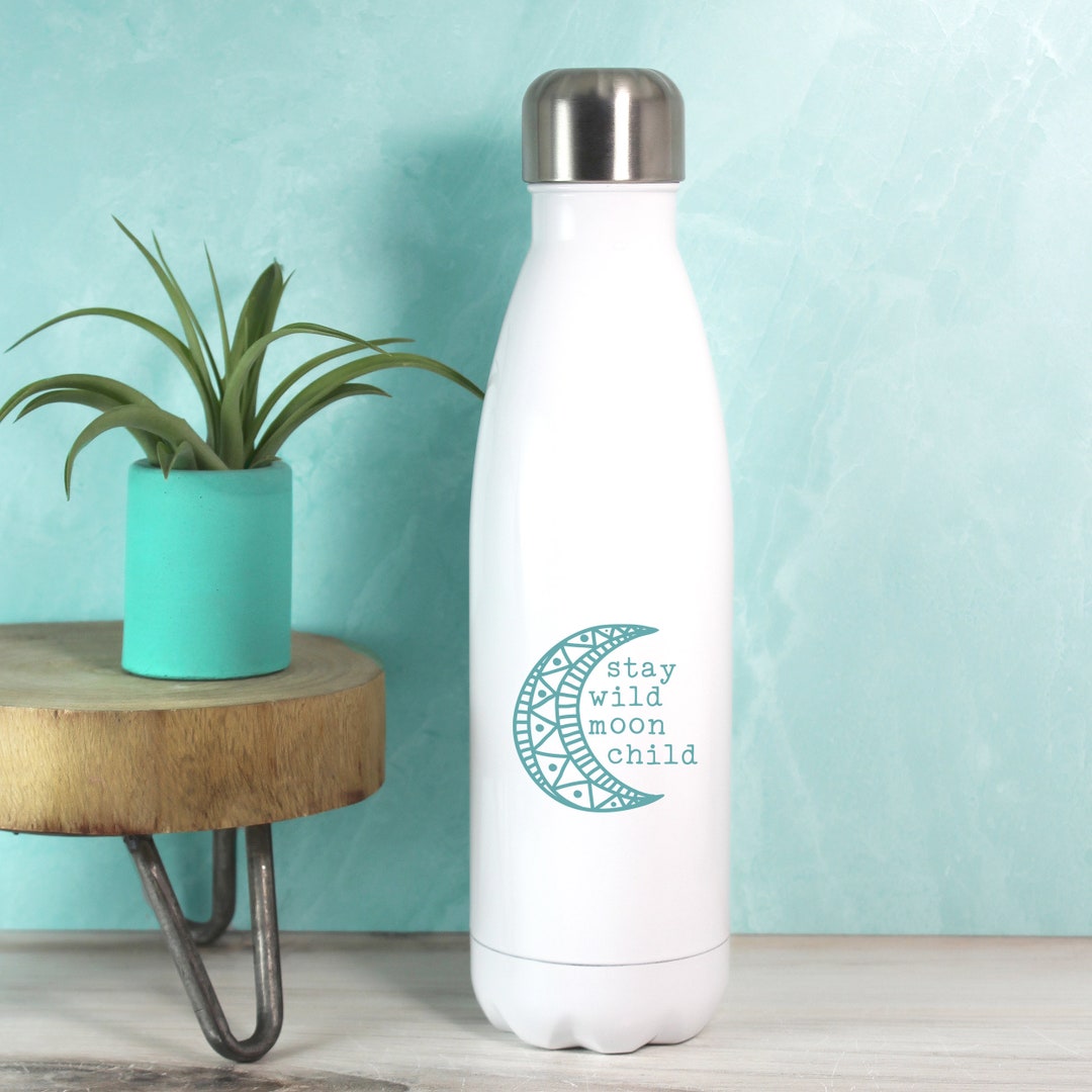 Stay Wild Moon Child Water Bottle, Moon Child Gift, Zodiac Water Bottle ...