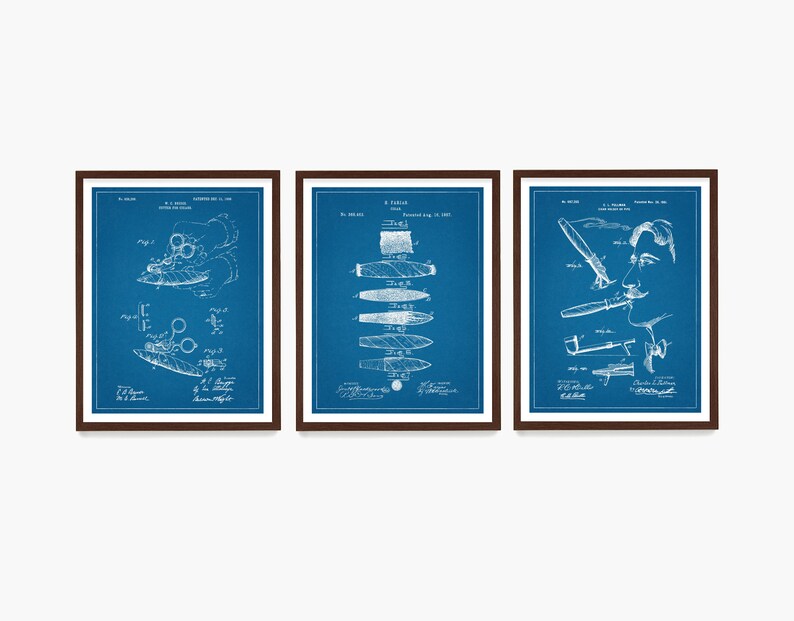 Cigar Patent Print Office Decor Smoking Room Cigar Gift - Etsy