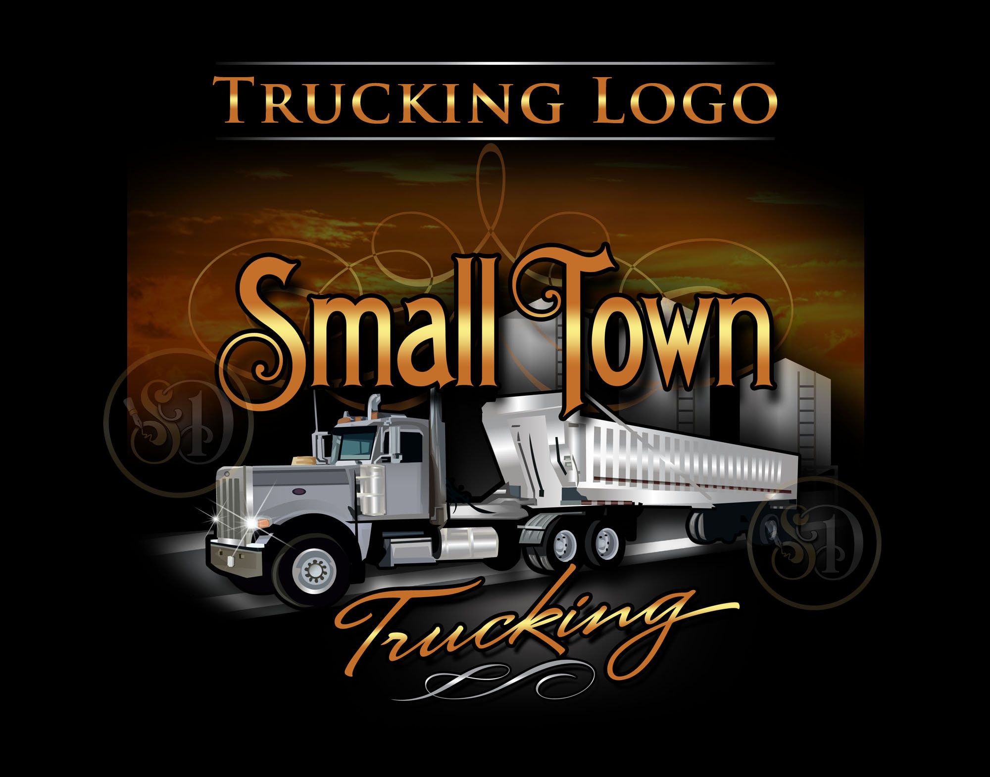 Semi Truck Company Logo Design